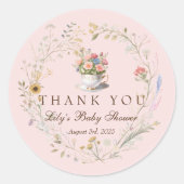 コテージコアティーパーティーティーカップシール ラウンドシール (正面)