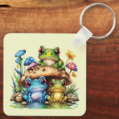 コテージコアトーストイレマッシュルームアンドカエル キーホルダー (裏面)