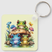 コテージコアトーストイレマッシュルームアンドカエル キーホルダー (裏面)