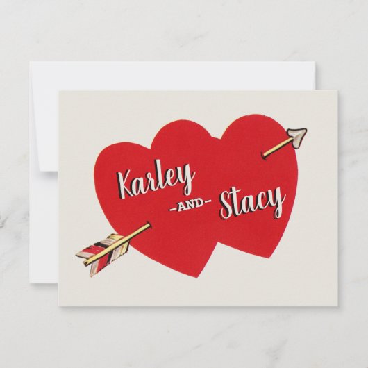 コテージコアネームヴィンテージバレンタイン シーズンカード (正面)