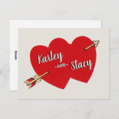 コテージコアネームヴィンテージバレンタイン シーズンカード (正面/裏面)