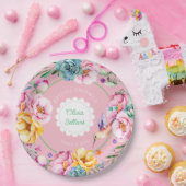 コテージコアハミングバードブライダルシャワー ペーパープレート (パーティー)