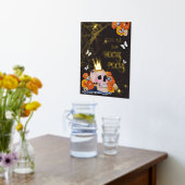 コテージコアハロウィーンスカル蝶スパイダース 箔ポスター (レイダウン (キッチン))