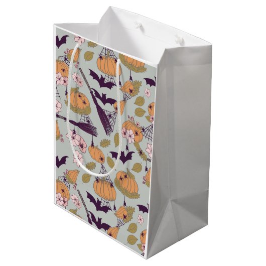コテージコアハロウィーン ミディアムペーパーバッグ (裏面アングル)