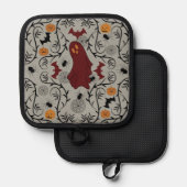 コテージコアハロウィーン 鍋敷き (正面/裏面)