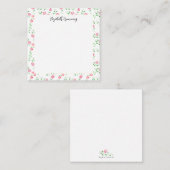 コテージコアバラパーソナライズされたヴィンテージハンドドロー ノートカード (正面/裏面)