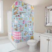 コテージコアピクニックストロベリーティーポお洒落ット シャワーカーテン (インサイチュ)