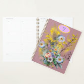 コテージコアピンクウォーターカラー春の花 プランナー手帳 (ディスプレー)