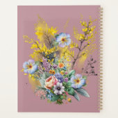 コテージコアピンクウォーターカラー春の花 プランナー手帳 (裏面)