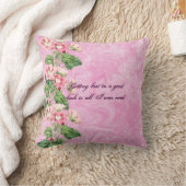 コテージコアピンクフラワーズカスタム装飾用クッション クッション (ブランケット)