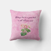 コテージコアピンクフラワーズカスタム装飾用クッション クッション (裏面)