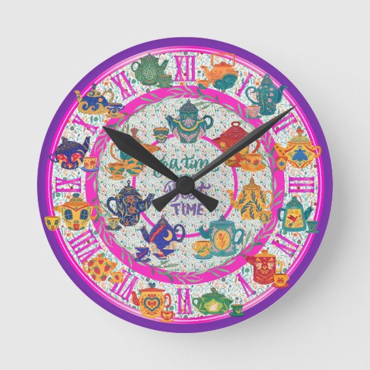 コテージコアファームハウスティーショップキッチンカフェ ラウンド壁時計 (正面)