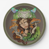 コテージコアフェアリーフロッグ ペーパープレート (正面)