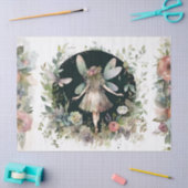 コテージコアフェアリー魔法のガーデンフラワーズデコップページ 薄葉紙 (クラフト)