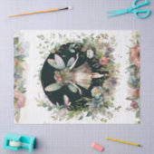 コテージコアフェアリー魔法のガーデンフラワーズデコップページ 薄葉紙 (クラフト)