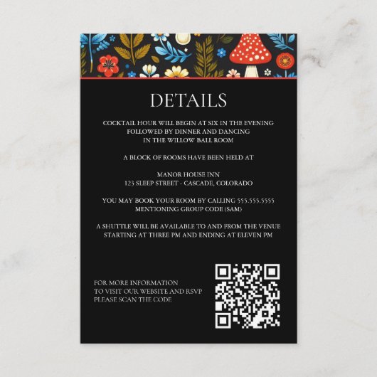 コテージコアフォレスト詳細とQRコード エンクロージャーカード (正面)