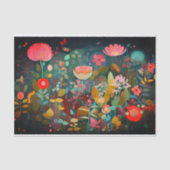 コテージコアフラワーズ絵画抽象芸術のデコページ 薄葉紙 (正面)