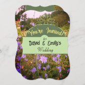 コテージコアフラワーメドウウェディングカン誘 招待状 (正面/裏面)