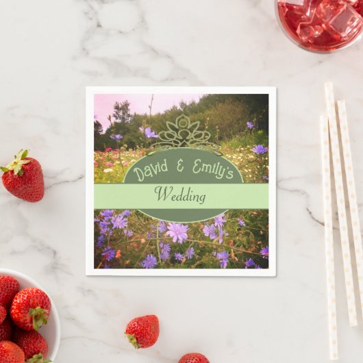 コテージコアフラワーメド結婚ウズ スタンダードカクテルナプキン (インサイチュ)