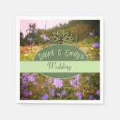 コテージコアフラワーメド結婚ウズ スタンダードカクテルナプキン (正面)