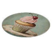 コテージコアフランスのヴィンテージカントリーピンクカップケーキ カッティングボード (角)