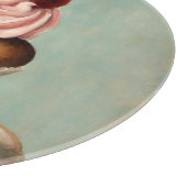 コテージコアフランスのヴィンテージカントリーピンクカップケーキ カッティングボード (角)