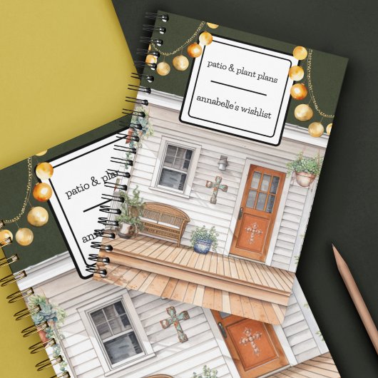 コテージコアフロントポーチウィズプラントス ノートブック