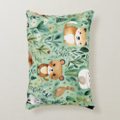 コテージコアフローラカントリーサイドグリーンデコル アクセントクッション (正面(垂直))