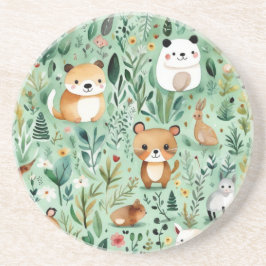 コテージコアフローラカントリーサイドグリーンデコル コースター