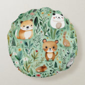 コテージコアフローラカントリーサイドグリーンデコル ラウンドクッション (裏面)