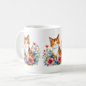 コテージコアフローラキャットセレネフェネボタニカル コーヒーマグカップ (正面左)