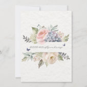 コテージコアフローラピンクローゼズンチョーズガール 招待状 (裏面)