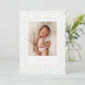 コテージコアフローラベビー誕生発表カード 案内状 (スタンド正面)