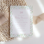 コテージコアフローラボウベビーシャワー招待状 招待状