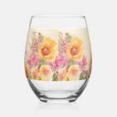 コテージコアフローラ春の結婚式 ステムなしワイングラス (左)