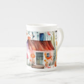 コテージコアフローラ田舎の動物の家 ボーンチャイナマグカップ (正面右)