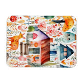 コテージコアフローラ田舎の動物の家 マグネット (横)