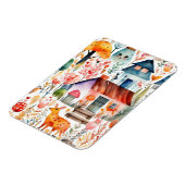 コテージコアフローラ田舎の動物の家 マグネット (左側)