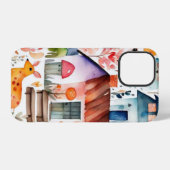 コテージコアフローラ田舎の動物の家 iPhoneケース (裏面横)