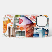 コテージコアフローラ田舎の動物の家 iPhoneケース (裏面横)