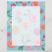 コテージコアフローラ白デイジーピンクの花 (正面)