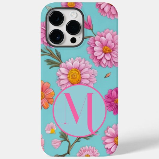 コテージコアフローラ白デイジーピンクの花 Case-Mate iPhoneケース (裏面)