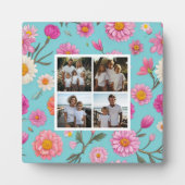 コテージコアフローラ白デイジーピンク花フォト フォトプラーク (正面)