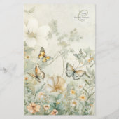 コテージコアブルー蝶バインダーノートページ (裏面)