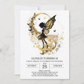 コテージコアプリンセスフェアリー誕生日チャーム 招待状 (正面)