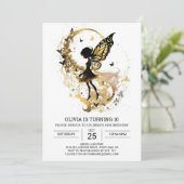 コテージコアプリンセスフェアリー誕生日チャーム 招待状 (スタンド正面)