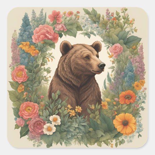 コテージコアベアー スクエアシール (正面)