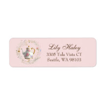 コテージコアベビーシャワーティーパーティー住所 シール