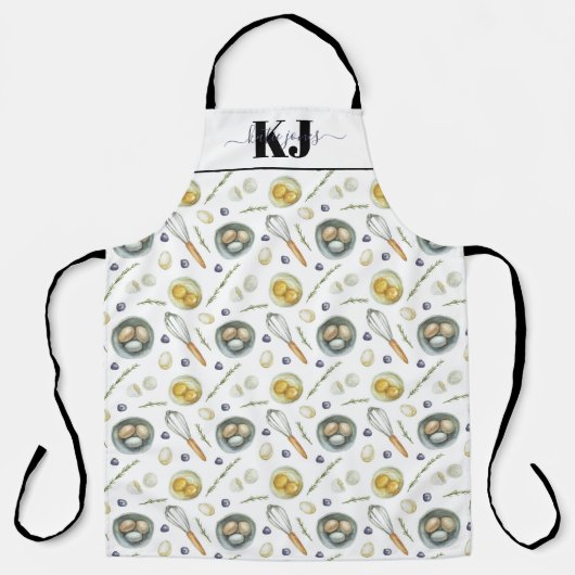 コテージコアベーキングパターン |モノグラムエプロン エプロン (正面)