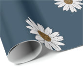 コテージコアホワイトダイズオンネイビーバックグラウンド ラッピングペーパー (ロールコーナー)